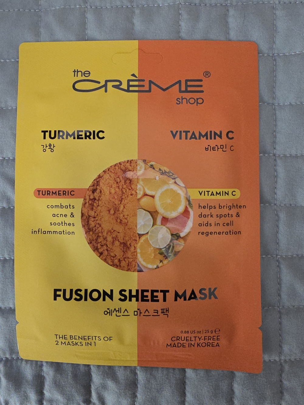 The Crème Shop Turmeric & Vitamin C Fusion Sheet Mask — Yellow/Orange 6 Pk